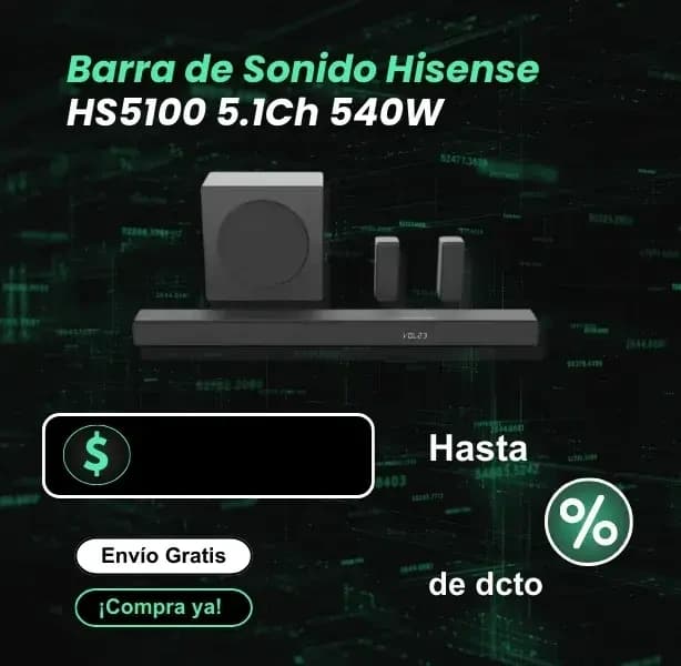 Barra de Sonido Hisense HS5100 5.1Ch 540W - BS-03