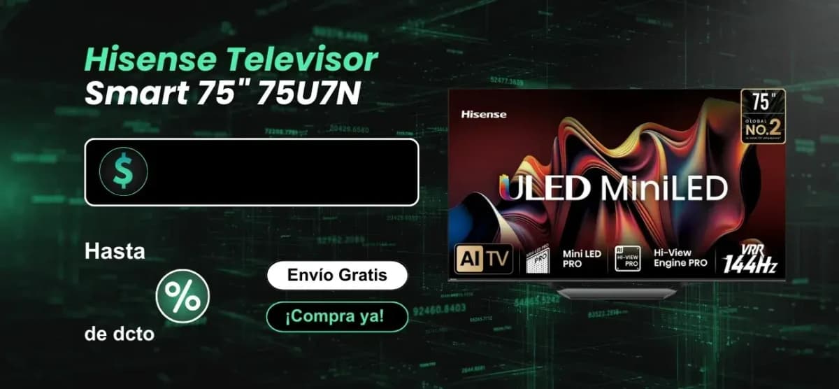 Hisense Televisor Smart 75" 75U7N | 4k | Google TV - TV-38