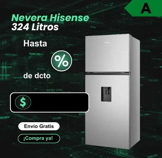 Nevera Hisense 324 Litros RT1N320NMDA BCD-320 Retiq A - NEV-18