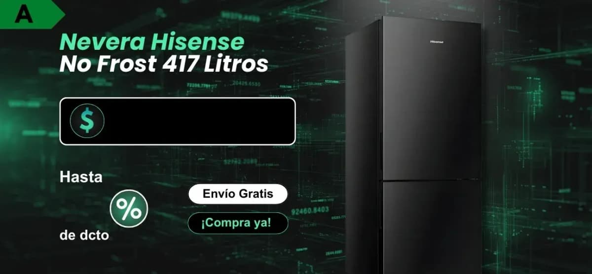 Nevera Hisense No Frost 417 Litros RetiQ A | RB15N6FBX1 - NEV-11