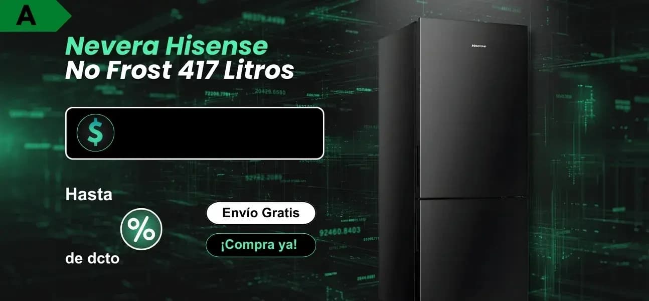 Nevera Hisense No Frost 417 Litros RetiQ A | RB15N6FBX1 - NEV-11