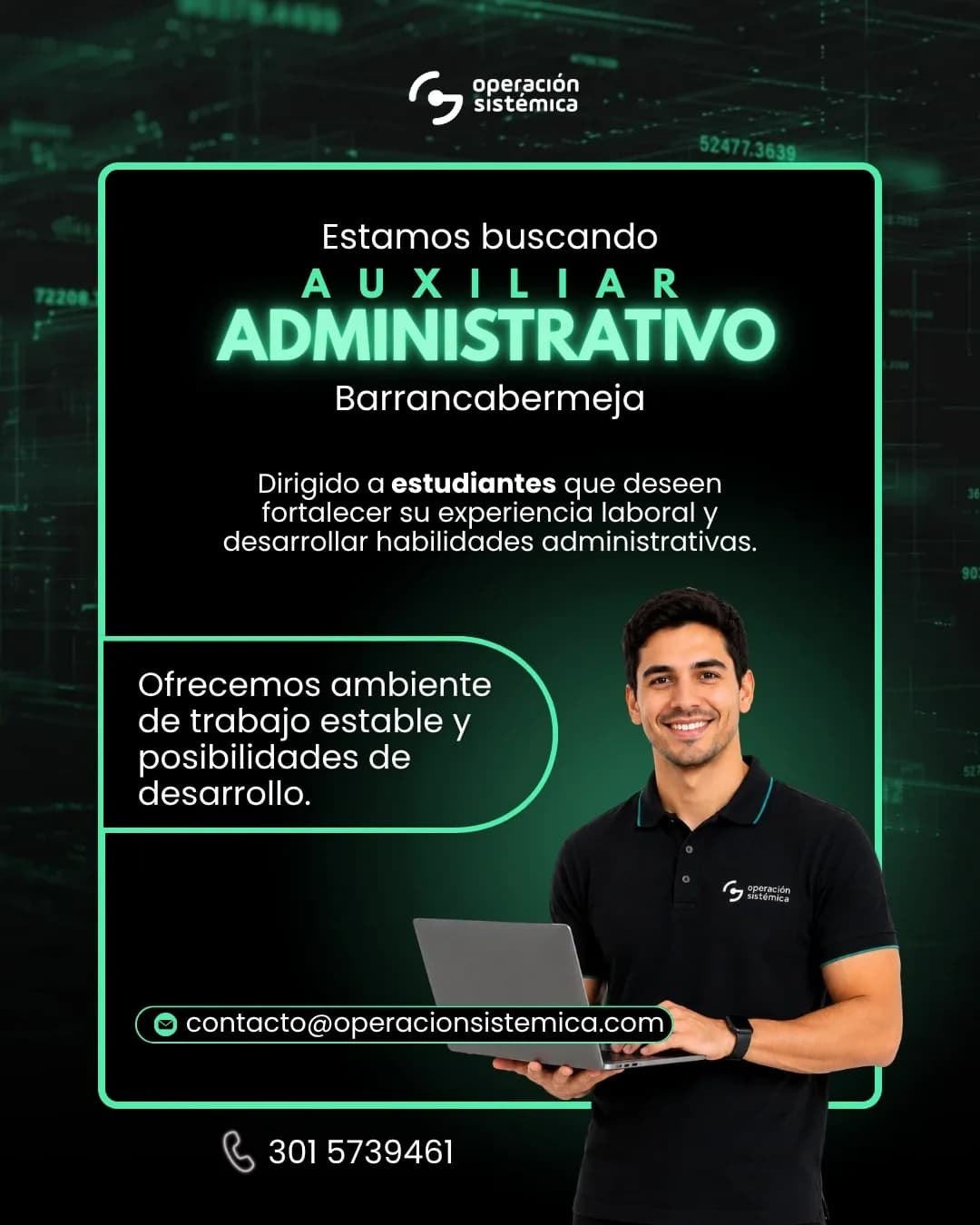 Oportunidad para estudiantes motivados que desean fortalecer su experiencia laboral y desarrollar habilidades administrativas.