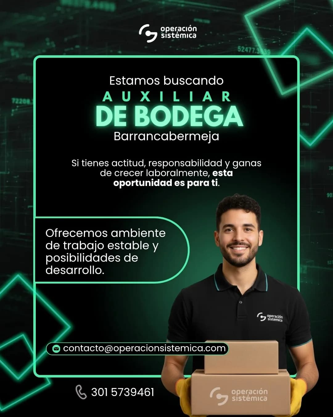 imagen de bacante para operacion sistemica en bodega Barrancabermeja