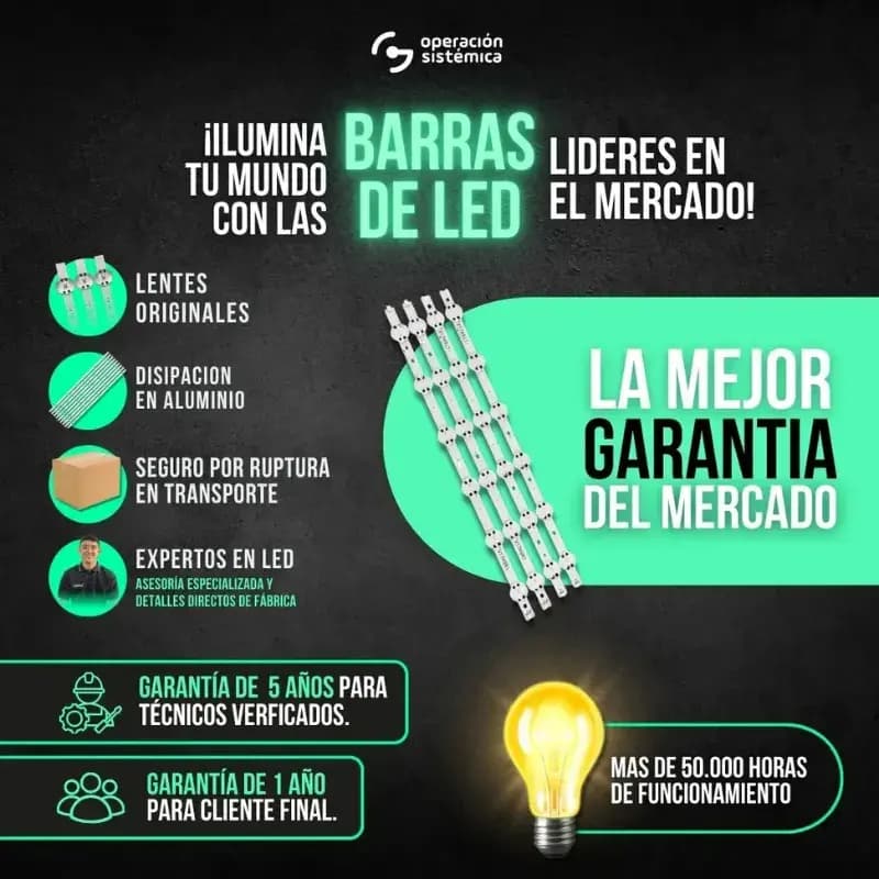 Kit De Barras Compatible Con TV HYLED325D - BA390
