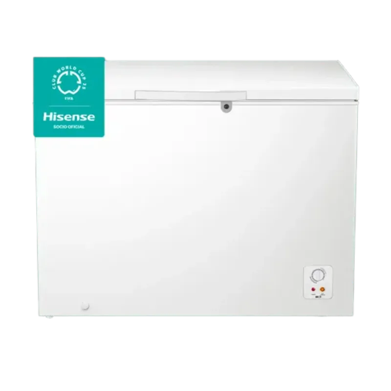 Congelador Hisense 297 litros con diseño minimalista y control frontal, Hisense patrocinador autorizado de Club World Cup 25.