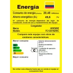 Eficiencia Energética del Congelador Hisense BD199. Etiqueta de eficiencia energética del congelador Hisense BD199 clase C.