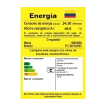 Etiqueta energética del congelador Hisense BD-144 de 142 litros