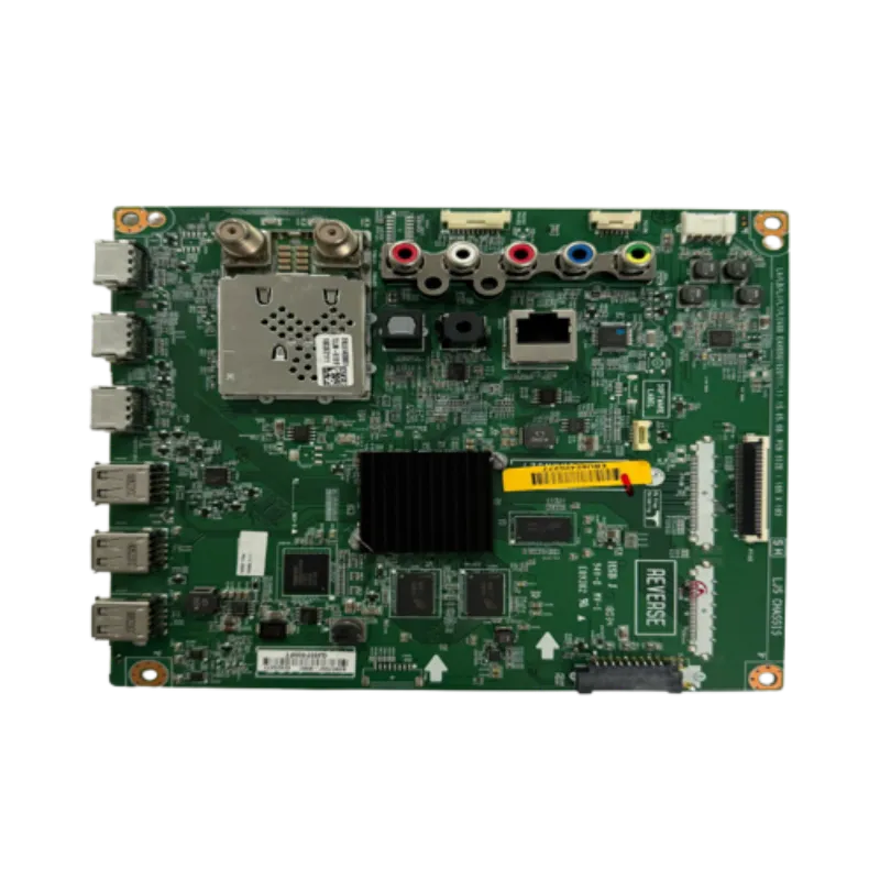 Placa base LG EBU62425277 original, compatible con modelos 32LB580D, con múltiples puertos HDMI, AV, LAN y componentes integrados.