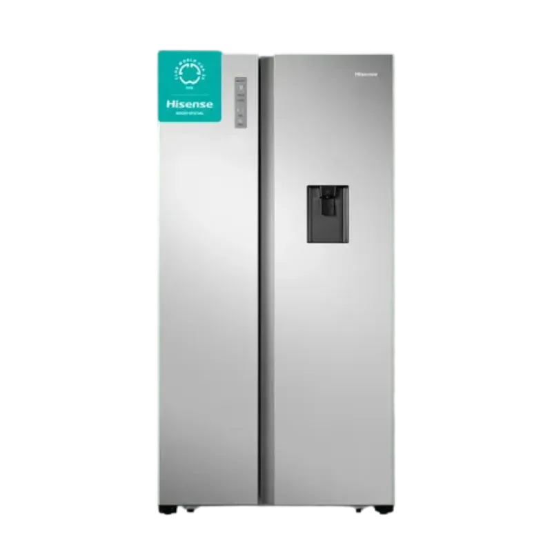Nevecon Hisense BCD-518 con diseño en acero inoxidable y dispensador de agua