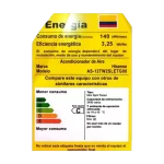 Etiqueta RETIQ de eficiencia energética del aire acondicionado Hisense AS-12TW2SLETG00 mini split pared.