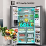 Espacio interno del Nevecon Hisense RQ791WB5B con gran capacidad Interior del Nevecon Hisense con almacenamiento optimizado