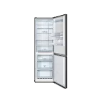 Diseño frontal de la nevera Hisense con dispensador y pantalla digital. Diseño frontal de la nevera Hisense con dispensador y pantalla digital.