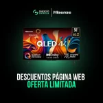 TV Hisense 50Q6N con tecnología Dolby Vision Atmos, Hisense patrocinador autorizado de Club World Cup 25.