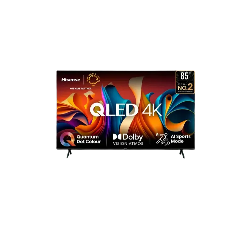 Televisor Hisense 85Q6N, con tecnología QLED y Dolby Vision Atmos, Hisense patrocinador autorizado de Club World Cup 25.