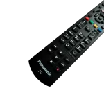 Control remoto Panasonic 06-5N2W49-PA03 – Diseño ergonómico y completo. Control remoto Panasonic 06-5N2W49-PA03 con botones de volumen y canales.