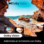 Dolby Vision en Hisense A6N – Calidad de imagen superior. Comparación de imagen con y sin Dolby Vision en televisor Hisense A6N.