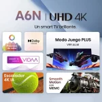 Hisense A6N UHD 4K – Inteligencia y precisión en cada imagen. Características principales del televisor Hisense A6N UHD 4K.