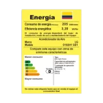 Etiqueta RETIQ de eficiencia energética para aire acondicionado LG O182H1 18000 BTU 220V
