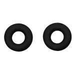 Par de almohadillas Sony de audífonos 930101693 negras, vista frontal.