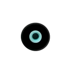 Vista inferior de almohadilla negra con núcleo azul Sony WF-1000XM5 talla L