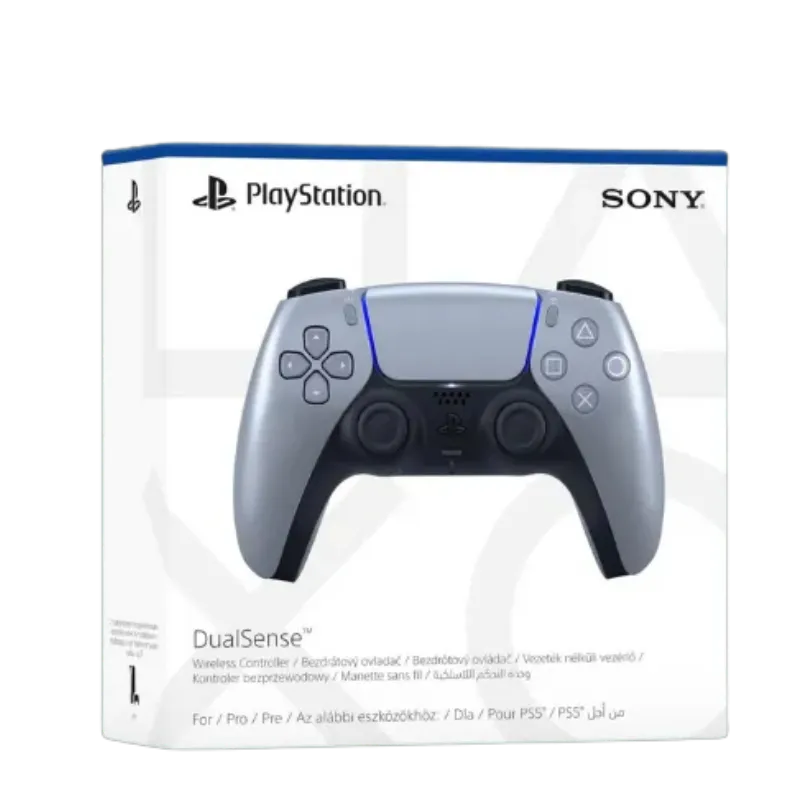 Control para PS5 DualSense Plata Esterlina - Empaque oficial con branding de PlayStation