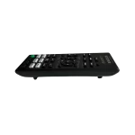 Vista lateral del control remoto Sony RM-AMU199, diseñado para el sistema de audio MHC-V5, con botones de efectos DJ y navegación intuitiva.