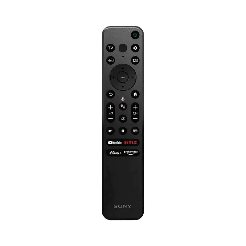 control remoto Sony RMF-TX800U color negro con botones dedicados Netflix, YouTube y Prime Video