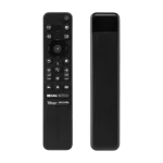 Vista frontal y trasera del control remoto Sony RMF-TX800U, mostrando textura y diseño ergonómico