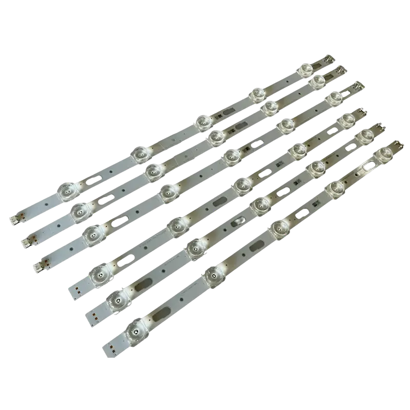 Primer plano barras LED TV Samsung LH43BEAHLGKXZL con conector Kit de barras led LH43BEAHLGKXZL con conector y lente transparente