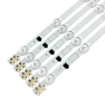 Primer plano barras LED Samsung UN32F4300AFXZP mostrando lentes y conectores
