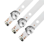 Vista detallada de LEDs y conectores en kit de barras LED compatibles con televisores 32L51, E32EK1NI61FHNA4, LE32H1551 y OLED322W.