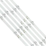 Detalle central barras LED compatibles con TVs LG modelos 47LA6200, 47LN5200, 47LN5400 Detalle central de LEDs integrados y conectores en kit de barras LED compatible con televisores LG 47LA6200, 47LN5200, 47LN5390, entre otros.