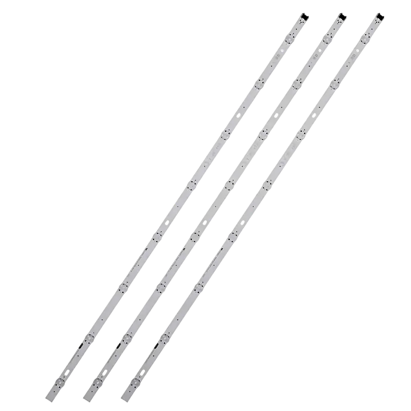 Detalle de LEDs en barras de repuesto para TV de 43 pulgadas