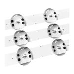 Conjunto de barras LED para LG 43UM7300PDA con diseño optimizado para reemplazo y mantenimiento.