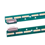 Vista detallada de los conectores en el kit de barras LED BA267.