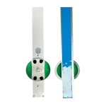 Juego de barras LED para LG 55UP7750PSB en disposición completa, con módulos de conexión verde.