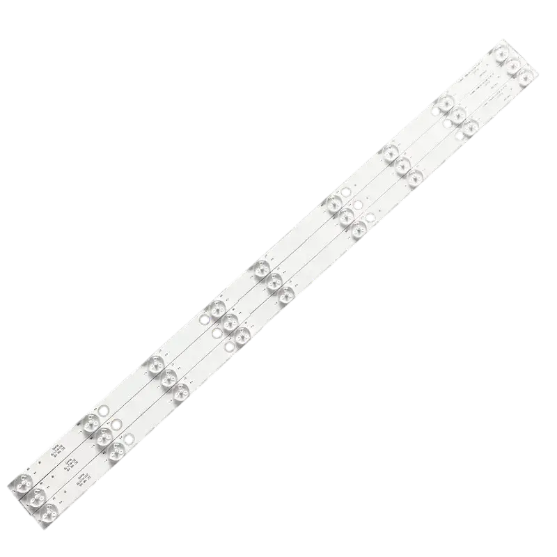 Kit de barras LED para TV CLED 32SDV3, diseño blanco con lentes difusores integrados.