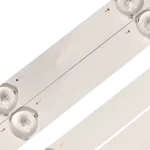 Kit de barras LED LE40D3142 con conectores de precisión y sistema de montaje optimizado.