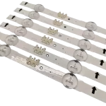 Conjunto de barras LED para Samsung UN55J6300AKXZL con conectores de precisión y diseño modular.