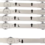 Kit de barras LED para Samsung UN55J6300AKXZL en disposición completa para instalación.