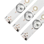 Detalle del Kit de Barras LED compatible con televisor K-LED28HDT2, con lentes difusores para una iluminación uniforme y conexión precisa.