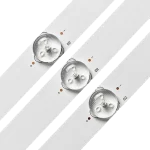 Detalle del Kit de Barras LED compatible con televisor K-LED28HDT2, con lentes difusores para una iluminación uniforme y eficiente.