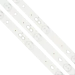 Conjunto de barras LED compatible con televisor LE32D3350, mostrando su diseño y distribución de lentes difusores.