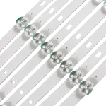 Detalle del Kit de Barras LED Compatible con Televisor LE43F1861, con lentes difusoras para iluminación homogénea.