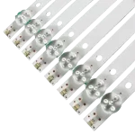 Detalle del Kit de Barras LED Compatible con Televisor LE43F1861, con conectores y lentes difusoras de alta precisión.