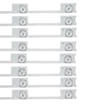 Kit de Barras LED para televisor SYLED4810F, diseño modular con lentes difusores.