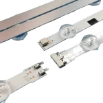 Detalle del Kit de Barras LED Compatible con Televisor UN58H5203AKXZL, UN58H5200AKXZL, con conectores y lentes difusoras.