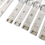 Conectores y lentes de las Barras LED compatibles con televisores 42LN5400-DA.AWCDLJR, 42LN5400-DA.BWCDLJR y 42LN5300-UB.BUSDLJR, vista en detalle.