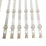 Detalle del Kit de Barras LED compatible con televisores 42LM3400 y 42LS3400, mostrando lentes difusoras y conectores de alta precisión.