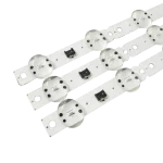 Detalle del Kit de Barras LED para televisores 55UK6200PDA, 55UK6350PDC, 55UK631C y 55UN7100PDA. Conectores y lentes ópticas de alta precisión.